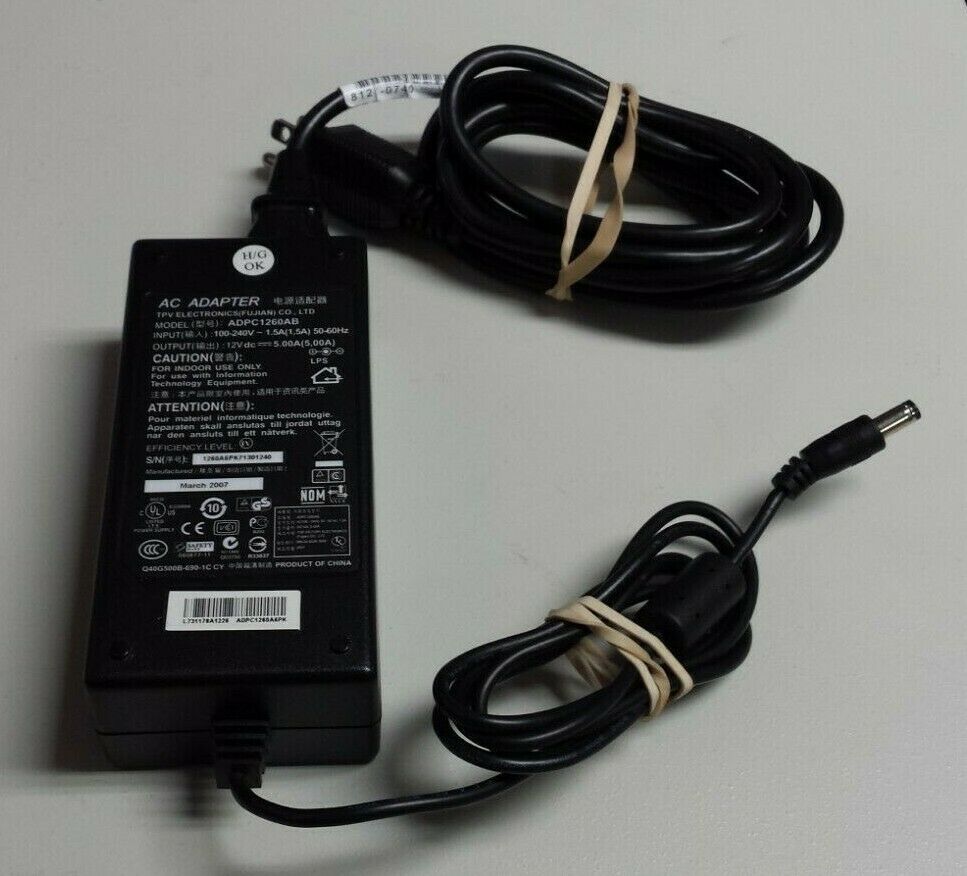 NEW 12V 5A AC Adapter Viewsonic ADPC1260AB LCD Monitor Charger Power Supply - Click Image to Close